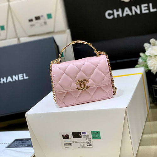 Túi xách Đeo Chéo Mini Chanel 2022 CC Enamel Handle Mini Bag  – Like Auth
