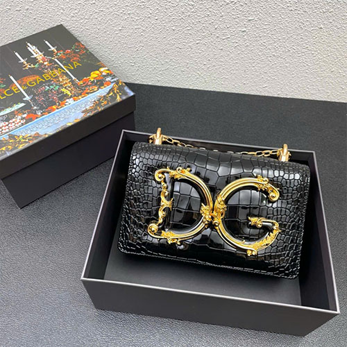 Túi Xách D&G Đeo Chéo 5522 Màu Đen Super Size 21 cm