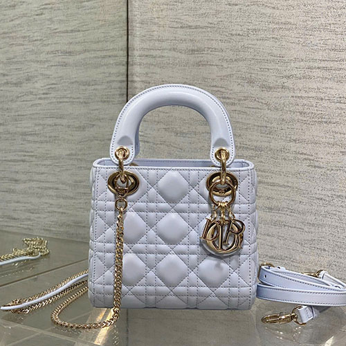 Túi Xách Dior Lady Màu Xanh Siêu Vip Size 17 cm