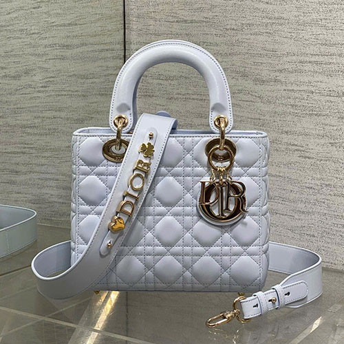 Túi Xách Dior Lady 0610 Màu Xanh Siêu Vip Size 20 cm