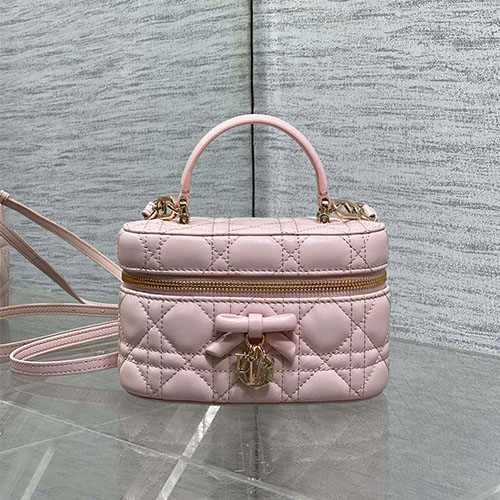 Túi xách Dior Bow Cosmetic Bag – VIP - màu hồng