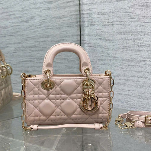 Túi Xách Dior Joy Mini 0609 Màu Hồng Siêu Vip Size 16 cm