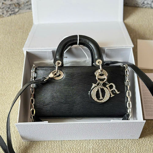 Túi Xách Dior Lady D-Joy Dáng Ngang Màu Đen Siêu Cấp Size 26cm