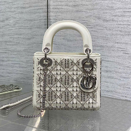 Túi Xách Dior Lady Đính Hạt Thủ Công Siêu Vip Size 17cm