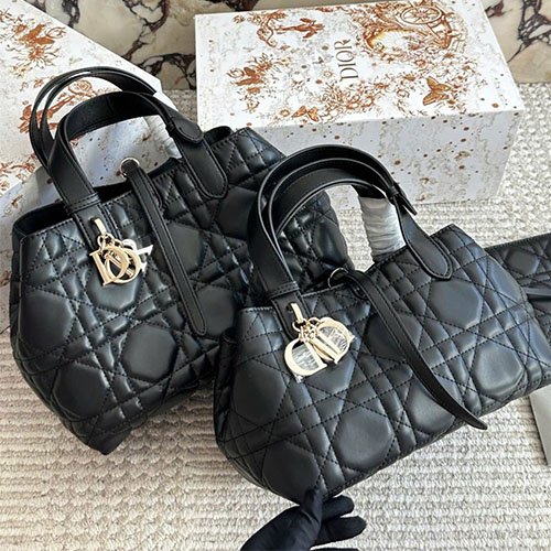Túi xách Dior Toujours Tote Bag Nâng Cấp Super Full Box - màu đen