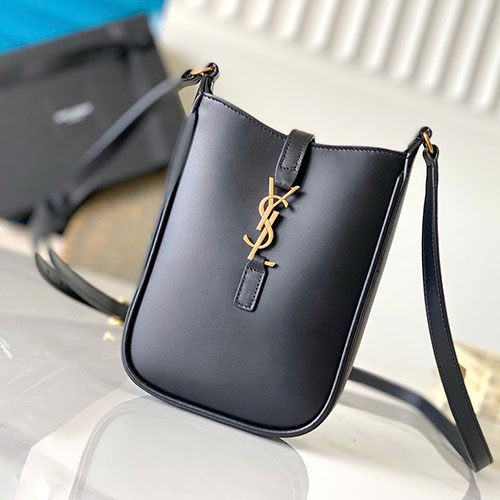 Túi Xách Đựng Điện Thoại YSL PLE 5A7 735214 Màu Đen Siêu Cấp Size 18 cm