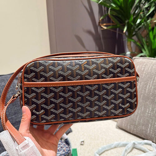 Túi Xách Goyard Camera Unisex Màu Nâu Full box Size 22cm