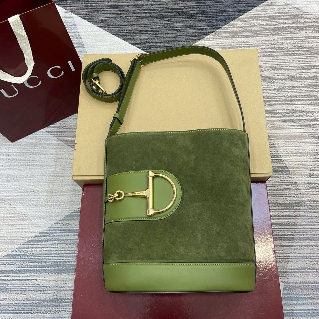 Túi Xách Gucci 73 Medium Bucket Bag 833660 Xanh Lá Siêu Cấp Size 27.5cm