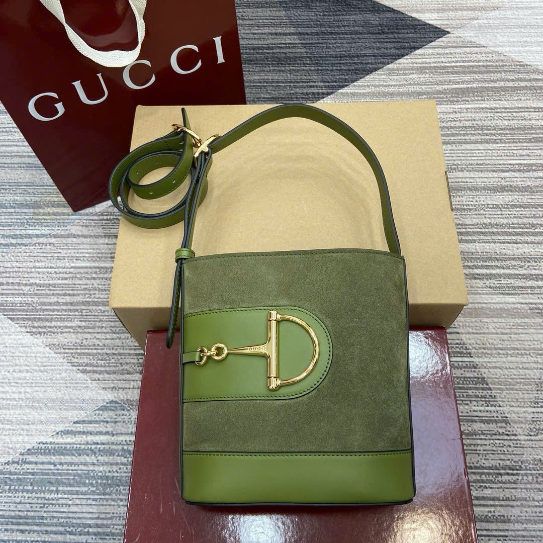 Túi Xách Gucci 73 Small Bucket Bag 833665 Xanh Lá Siêu Cấp Size 20cm