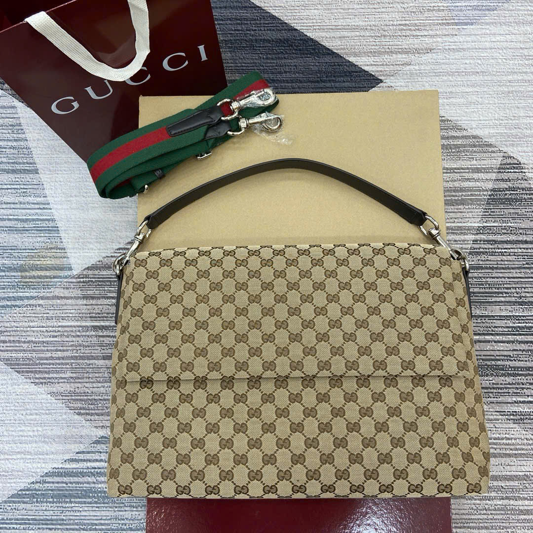 Túi Xách Gucci Canvas 821616 Màu Nâu Siêu Cấp Size 36 cm