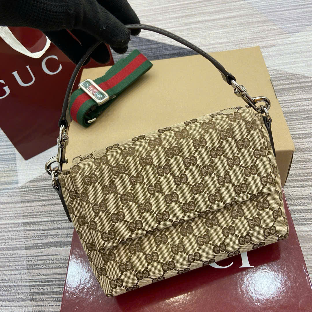 Túi Xách Gucci Canvas 821617 Màu Nâu Siêu Cấp Size 19 cm
