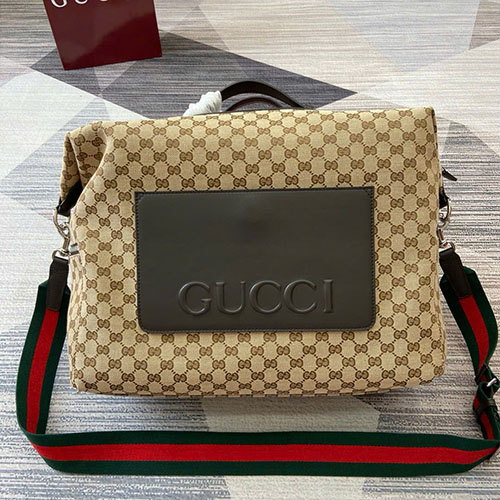 Túi Xách Gucci Canvas 821668 Màu Nâu Siêu Cấp Size 44 cm