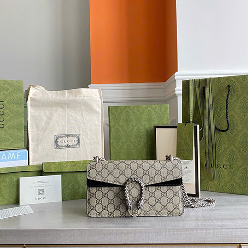 Túi Xách Gucci Dionysus G499623 Nâu Đen Siêu Vip Size 25 cm