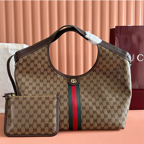 Túi xách Gucci Giglio 853971 GG Canvas Cỡ Lớn Màu Nâu Siêu Cấp
