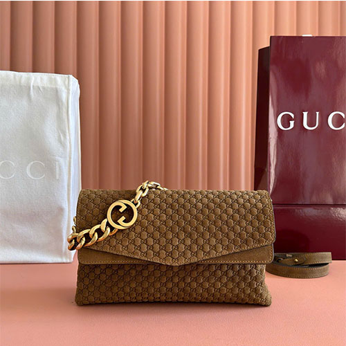 Túi xách Gucci Interlocking GG Chain Shoulder Bag 857622 - màu nâu