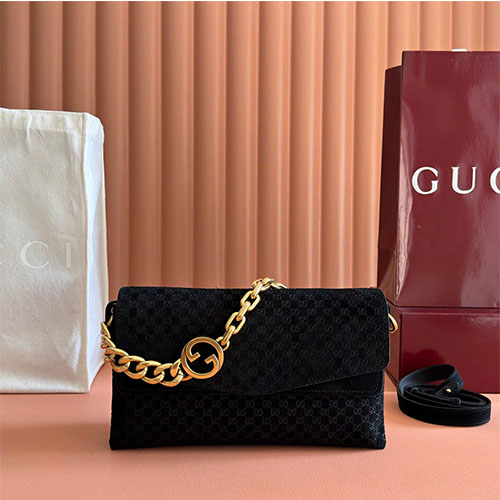 Túi xách Gucci Interlocking GG Chain Shoulder Bag 857622 Siêu Cấp - màu đen