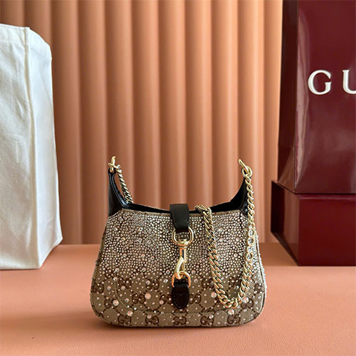 Túi xách Gucci Jackie Notte Patent Leather Mini Shoulder Bag Siêu Cấp