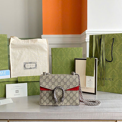 Túi Xách Gucci Litchi Mini Dionysus Bag 421970 Nâu Đỏ Siêu Vip Size 20 cm