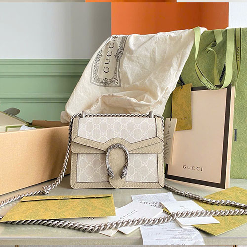 Túi Xách Gucci Mini Dionysus 421970 Nâu Trắng Siêu Vip Size 20 cm