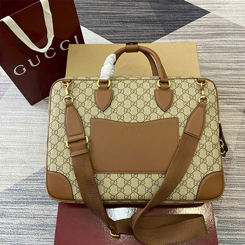 Túi Xách Gucci Nam GG Emblem PVC 821149 Siêu Cấp Size 40 cm
