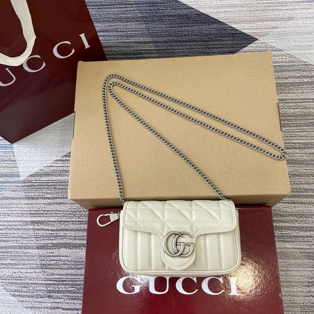 Túi Xách Gucci Sac Super Mini GG Marmont 476433 Siêu Cấp Size 16.5cm