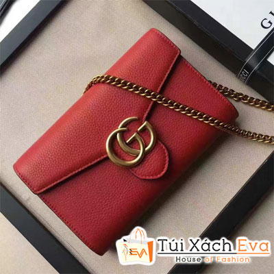 Túi Xách Gucci Signature Nguyên Bản Màu Đỏ Đẹp