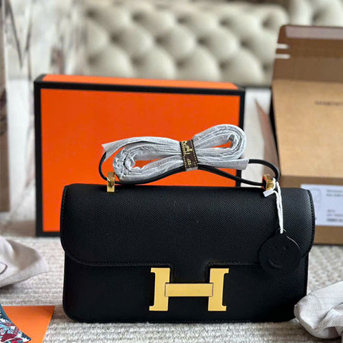 Túi xách Hermès 24K Màu Đen Full Box Size 26 cm