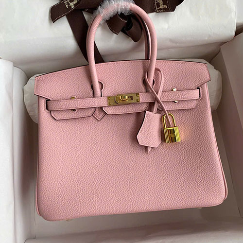 Túi Xách Hermès Birkin 25 Màu Hồng Like Auth Size 25 cm