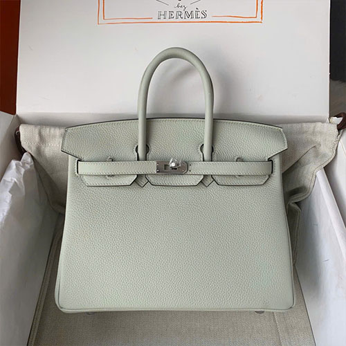 Túi Xách Hermès Birkin 25 Màu Xám Pha Lê Like Auth Size 25 cm