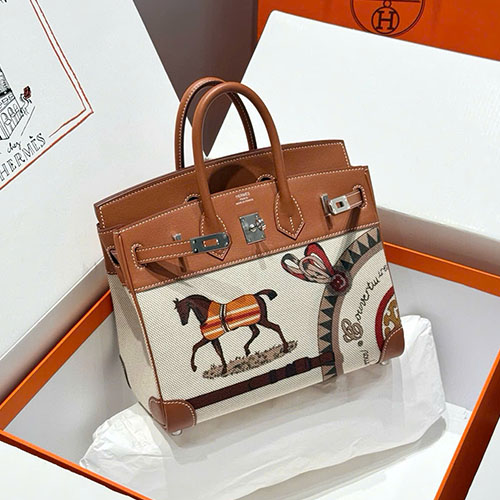 Túi Xách Hermès Birkin Canvas & Da Togo Siêu Vip