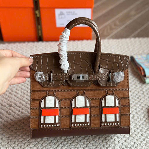 Túi xách Hermès Birkin Màu Nâu Full Box Size 25 cm