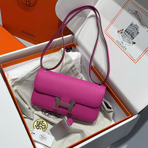 Túi Xách Hermès Constance Elan Màu Hồng Siêu Vip Size 24cm