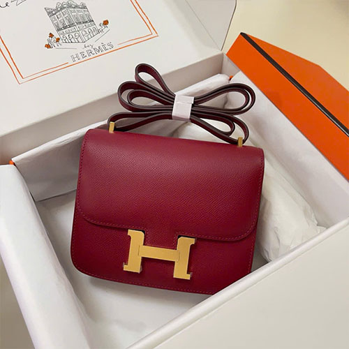 Túi Xách Hermès Constance Màu Đỏ Like Auth Size 19 cm