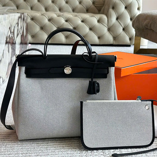Túi xách Hermès Herbag Màu Đen Full Box Size 31 cm