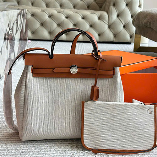 Túi xách Hermès Herbag Màu Nâu Full Box Size 31 cm