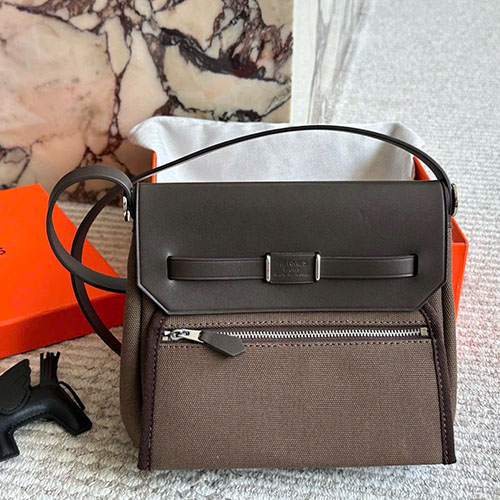 Túi xách Hermès Herbag20 Màu Nâu Full Box Size 20 cm