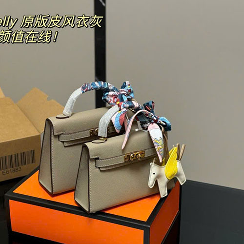 Túi Xách Hermès Kelly Màu Kem Fullbox Size 22cm và 19cm