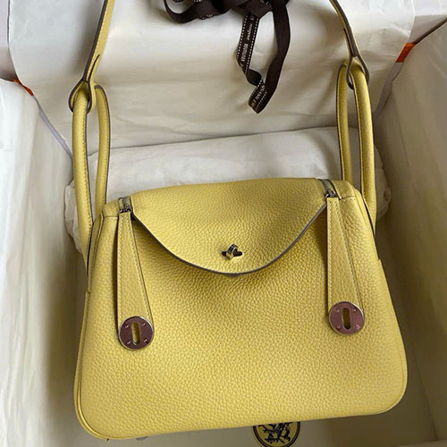 Túi Xách Hermès Lindy 26 Màu Vàng Siêu Vip Size 26 cm