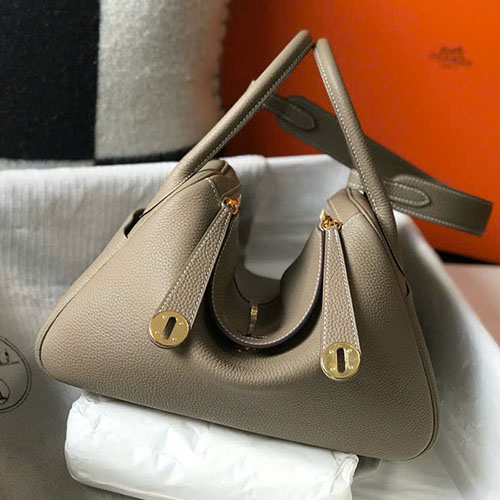 Túi Xách Hermes Lindy 26 Màu Xám Siêu Vip Size 26cm