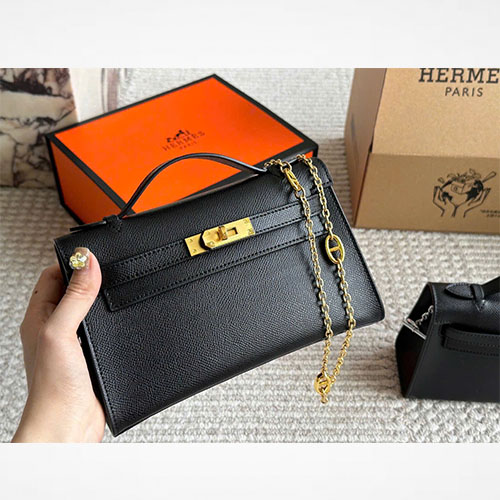 Túi Xách Hermes Mini Kelly Màu Đen Fullbox Size 20cm