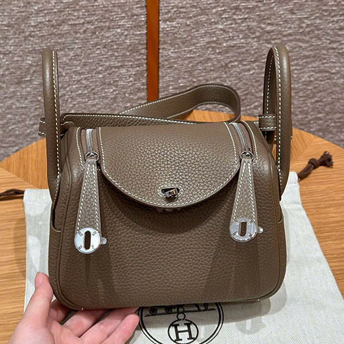 Túi Xách Hermes Mini Lindy Màu Etoupe Siêu Vip Size 19cm