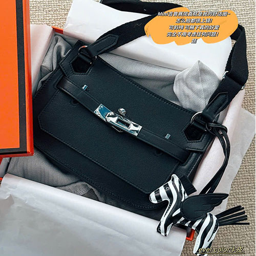 Túi xách Hermes super full box Mini Gypsiere (Mini 吉普赛) - màu đen