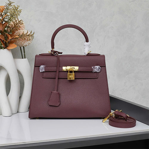 Túi xách Hermes super Kelly 25 - đỏ rượu