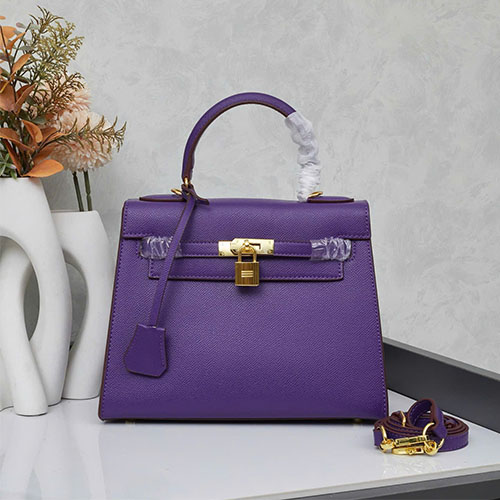 Túi xách Hermes Super Kelly 25 Da Thật – Màu Tím