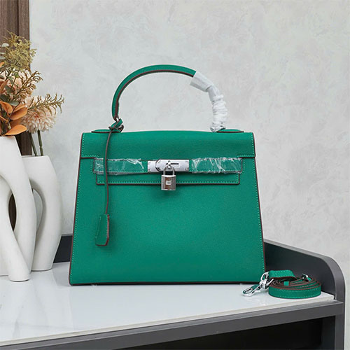Túi Xách Hermes Super Kelly 28 Da Thật – Màu Xanh Lá
