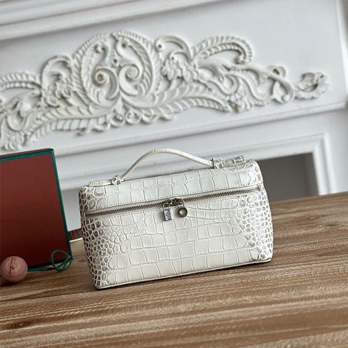Túi Xách Hermès Vân Cá Sấu Like Auth Size 19 cm