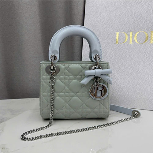 Túi xách Lady Dior Mini Bow Lambskin Bag – M0505 – Siêu cấp