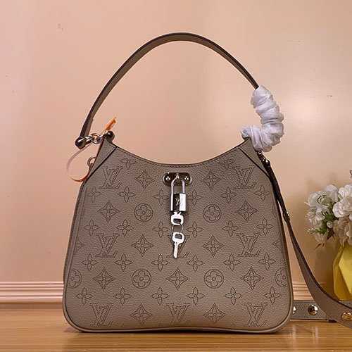 Túi xách Louis Vuitton All Around PM Mahina Da Đục Lỗ Siêu VIP - màu xám