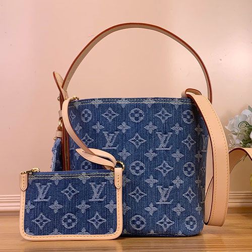 Túi xách Louis Vuitton All In BB Bucket Denim Monogram Siêu VIP