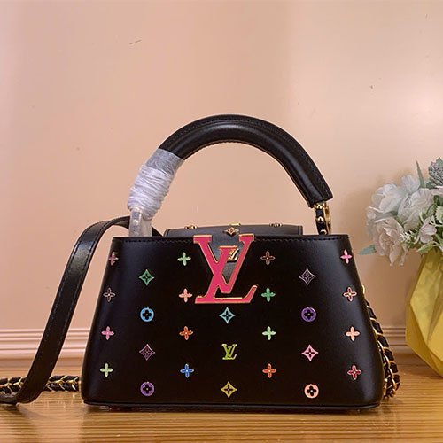 Túi xách Louis Vuitton Capucines EW Mini M27636 Đen Siêu VIP
